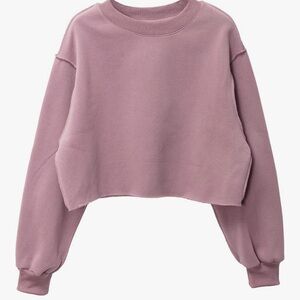 Cropped Mauve Sweatshirt